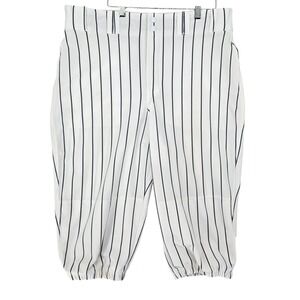 Champro XL Baseball Knickers Adult White Navy Pinstripe Athletic Pants